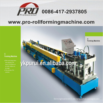 Automatische Stahl C Form Purlin Roll Umformmaschine